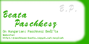 beata paschkesz business card